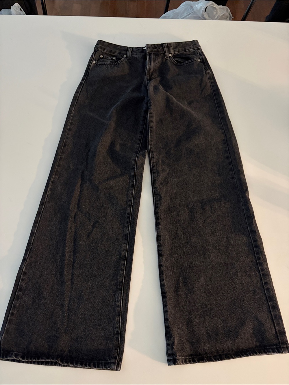 Pacsun Casey low rise baggy Black Wide-Leg Jeans. Size 26
